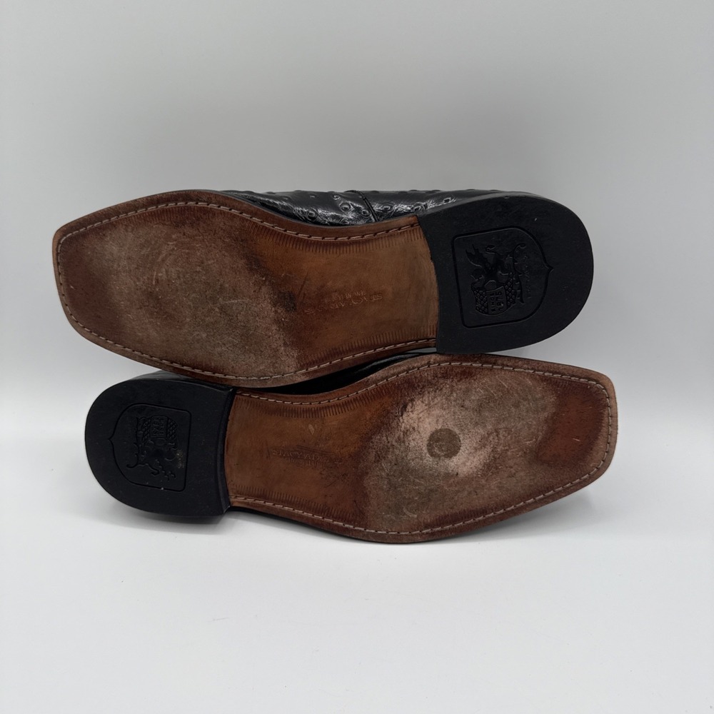 Stacy Adams Leather Uppers & Leather Sole 9 M Black Oxford Made In India #31 - Picture 7 of 9